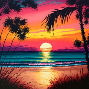 Jigsaw Puzzle for Adults, Sea Beach Sunset, 1000pcs, Colorful Puzzle, Gift For Puzzle Lover, Jigsaw Puzzle