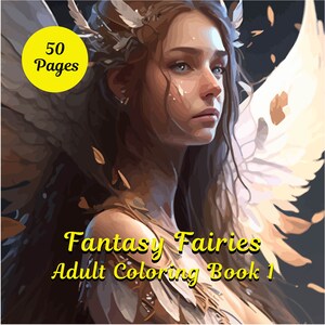 Adult Coloring Book, Grayscale Coloring Pages, Printable Adult Coloring Pages,  Download Grayscale Illustration, Fantasy Fairy Princess