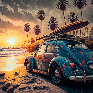 Travel Wagon Sea Beach, 1000pcs, Jigsaw Puzzle for Adults, Colorful Puzzle, Valentine's Day, Gift For Puzzle Lover, Jigsaw Puzzle