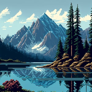 Jigsaw Puzzle for Adults, Mountain Lake Landscape, 1000pcs, Colorful Puzzle, Gift For Puzzle Lover, Jigsaw Puzzle