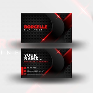 Borcelle Business card | Business card | editable business card template | printable business card | modern business card | instant download
