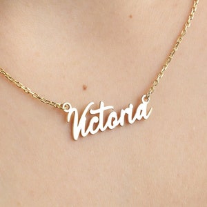 Silver Name Necklace For Women, Personalized Jewelry, Dainty Handmade Necklace, Custom Name Necklace, Personalized Pendant