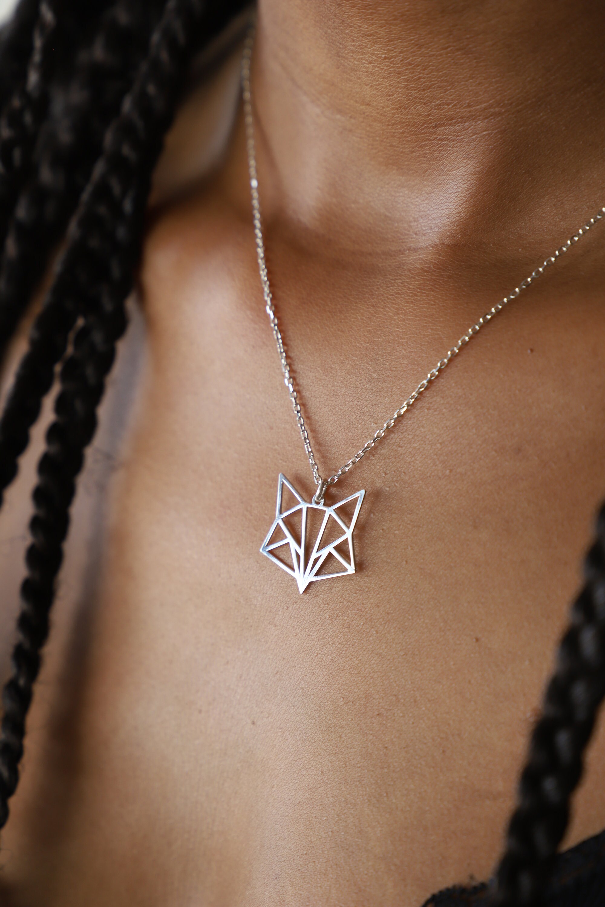 Geometric fox hotsell necklace