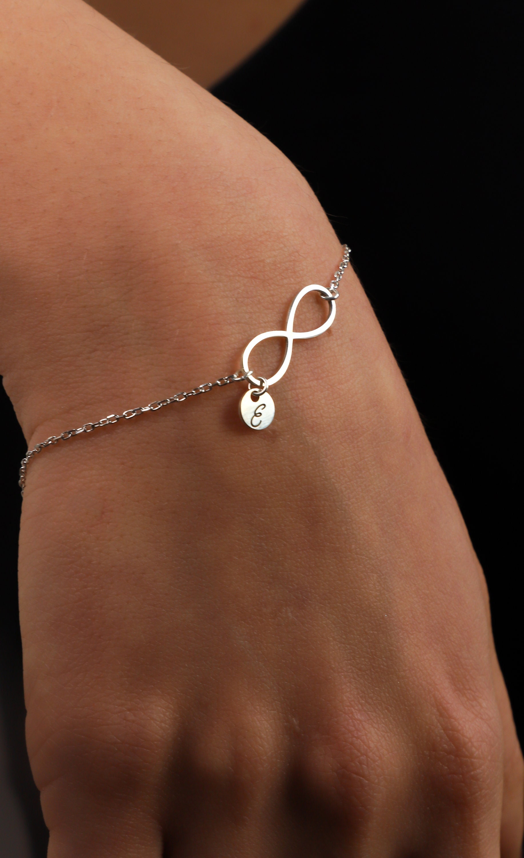 Leaf Infinity Platinum Bracelet