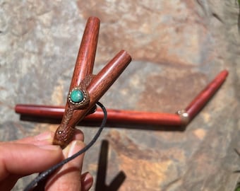 Juego de pipas de madera, Kuripe y Tepi - Juego de aplicadores Hape - Madera de Palo Sangre