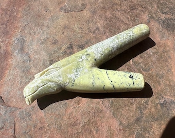 Antique German Porcelain Tobacco Pipe: Hand-painted Hunter Scene