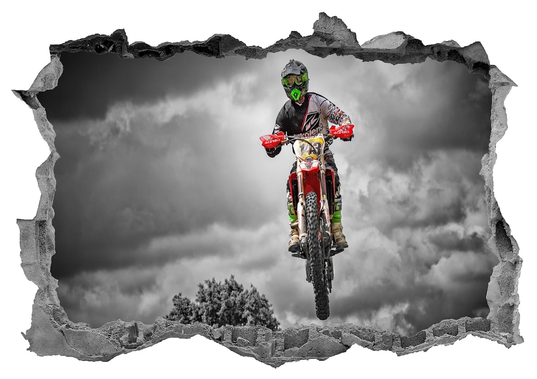 Dirt Bike Motocross Wall Art Sticker Kids Decals Room Home Etsy
