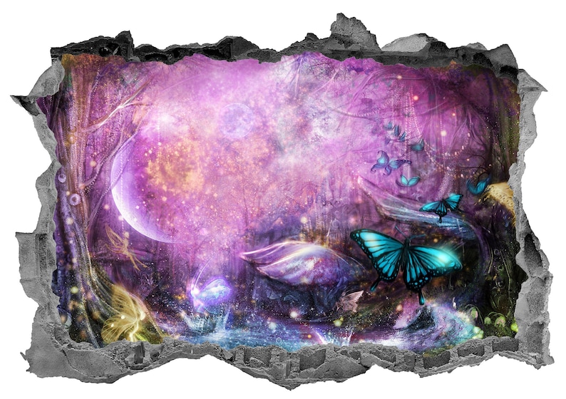 Fairy Enchanted Forest Wall Art Stickers Murals Decals Kids Etsy