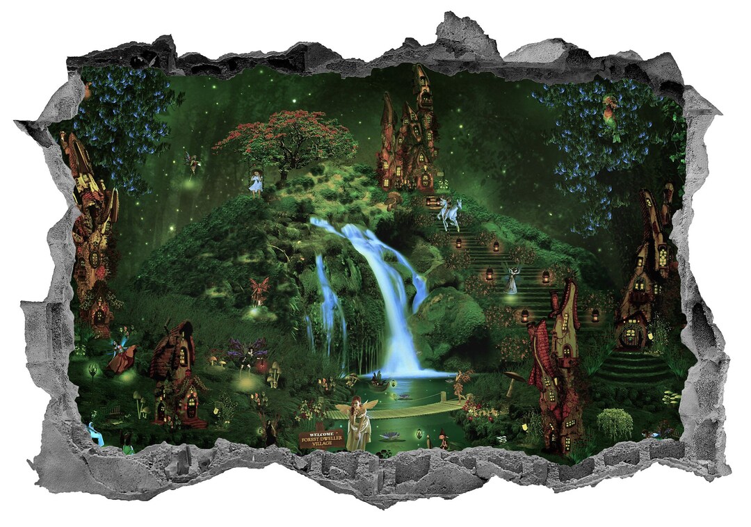 Enchanted Forest Wall Decals Kids Wall Art Stickers Murals Etsy