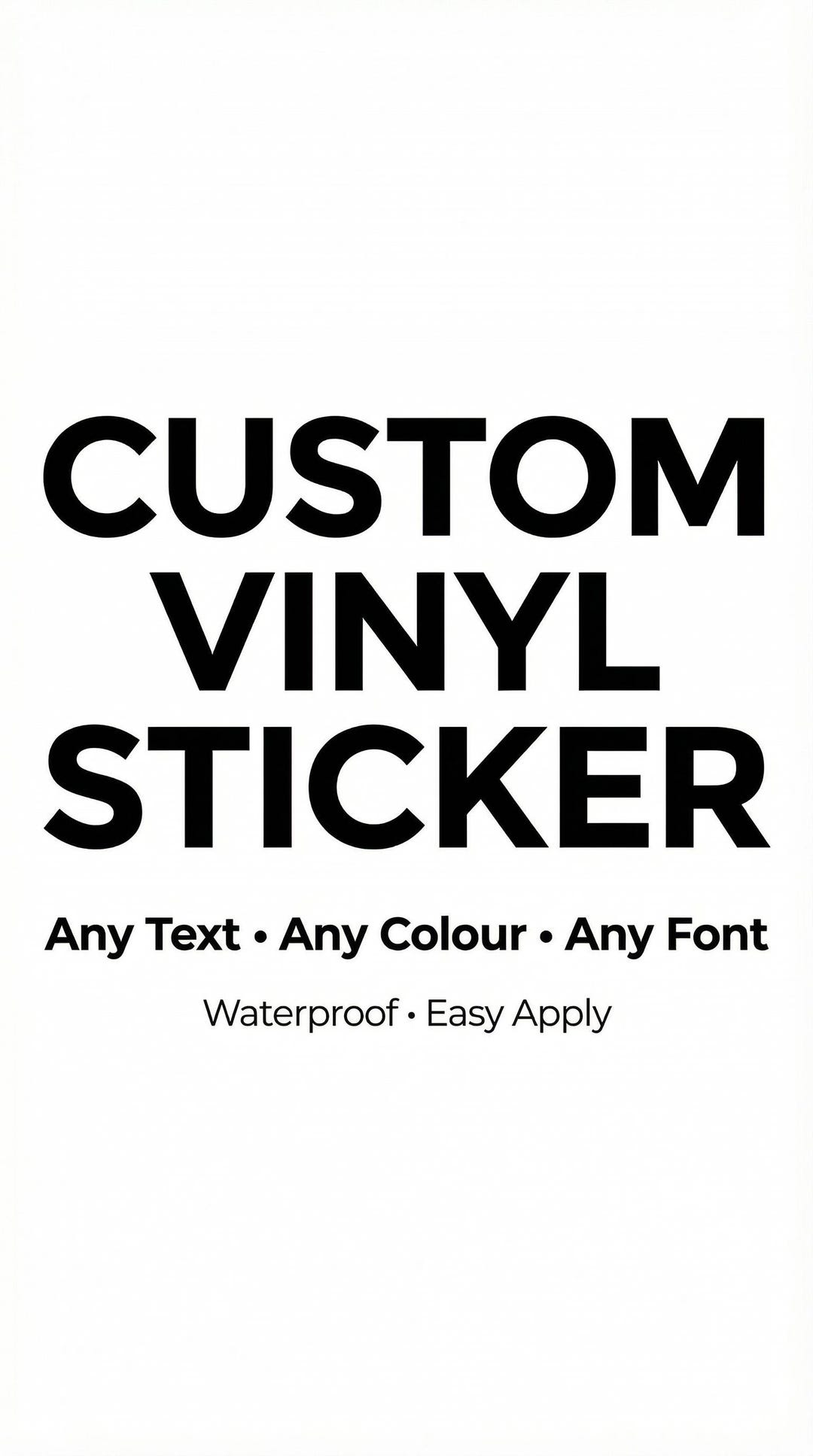 Personalized Vinyl Sticker | Custom Text Decal, Waterproof & Durable ...