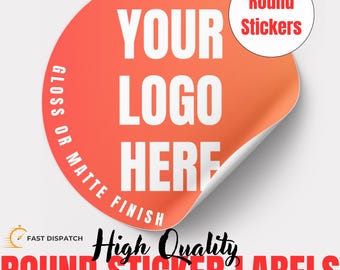 Custom Logo Stickers: Round Gloss Labels for Business