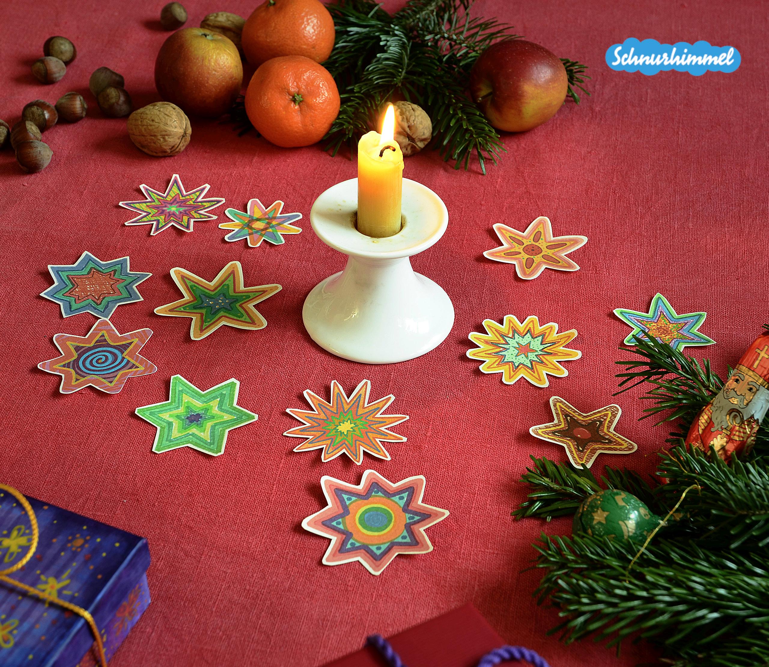 Colorful Stars to Print and Cut Out | Digital Download PDF A4 ...
