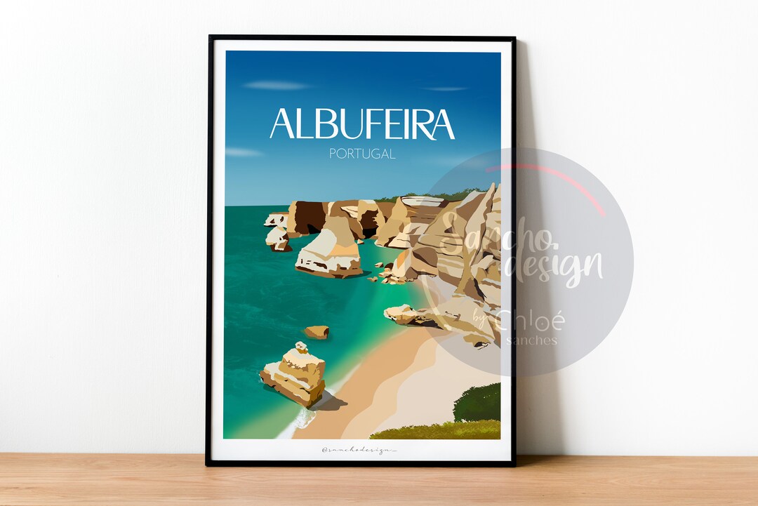 Albufeira Poster | Portugal | Algarve | City Poster - Etsy