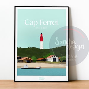 Póster de Cap-Ferret - 30x40cm | Costa Atlántica | Suroeste | Ciudad de los carteles