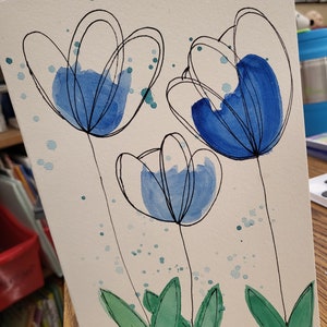 Florale Grußkarte