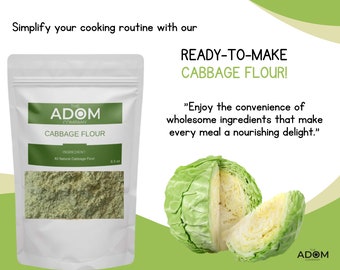 Cabbage Flour, Cabbage powder, Gluten free flour, NON-GMO, Cabbage swallow, Vegan Flour