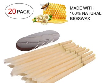 20 Pcs Ear Candles - Made With Natural Beeswax