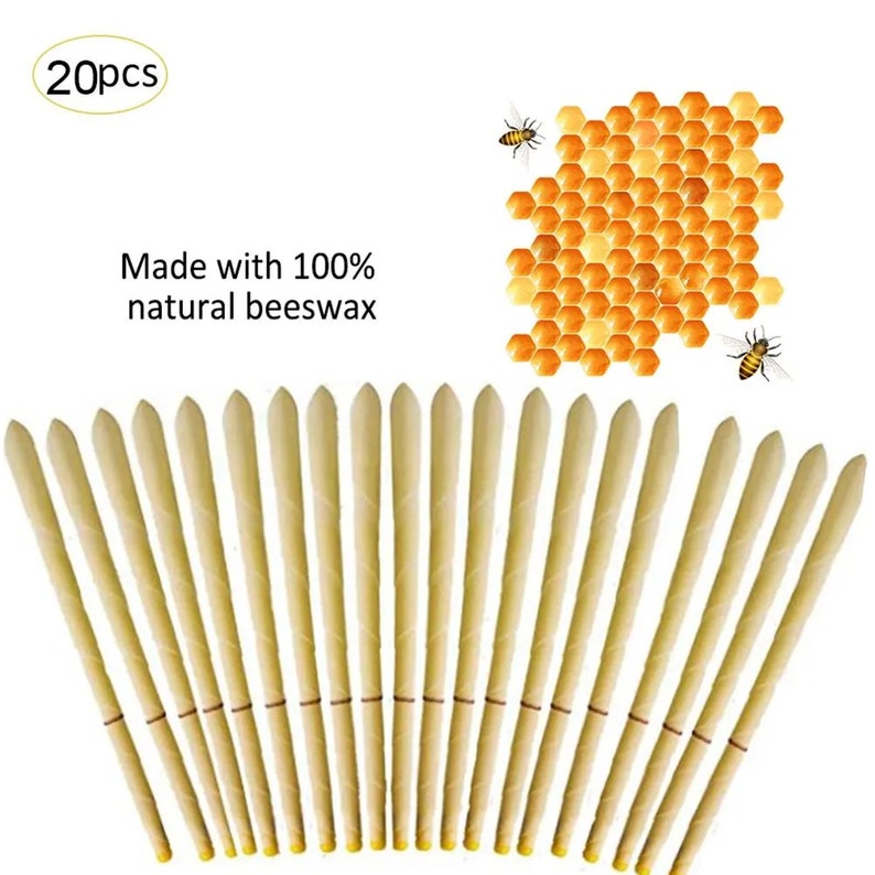 20 Pcs Ear Candles Made With Natural Beeswax image 2