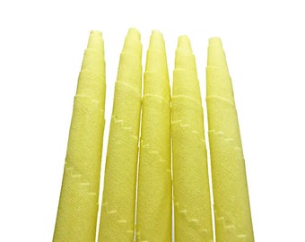 2 Pcs Ear Candles Large Size Without Tube -  Pure Beeswax With Wavy Border