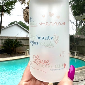 Bible Verses Glass Cup
