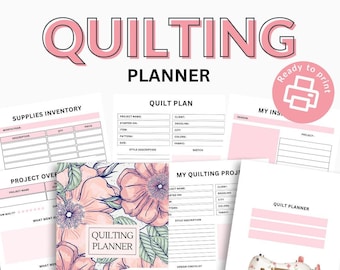 Quilting Book Quilt Planner, Sewing Planner, Fabric Organizer for Sewers, Quilt Makers, Pattern Planner Sewing Project Tracker Journal Print