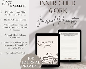 El diario del trabajo del niño interior solicita la curación del niño interior para las emociones bloqueadas y el trauma Libro de trabajo para el trabajo del niño interior y la salud mental