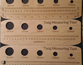 Wooden Twig or Stick Measuring Tool  - 25cm or 10inches EYFS school home learning maths reception Montessori also worm