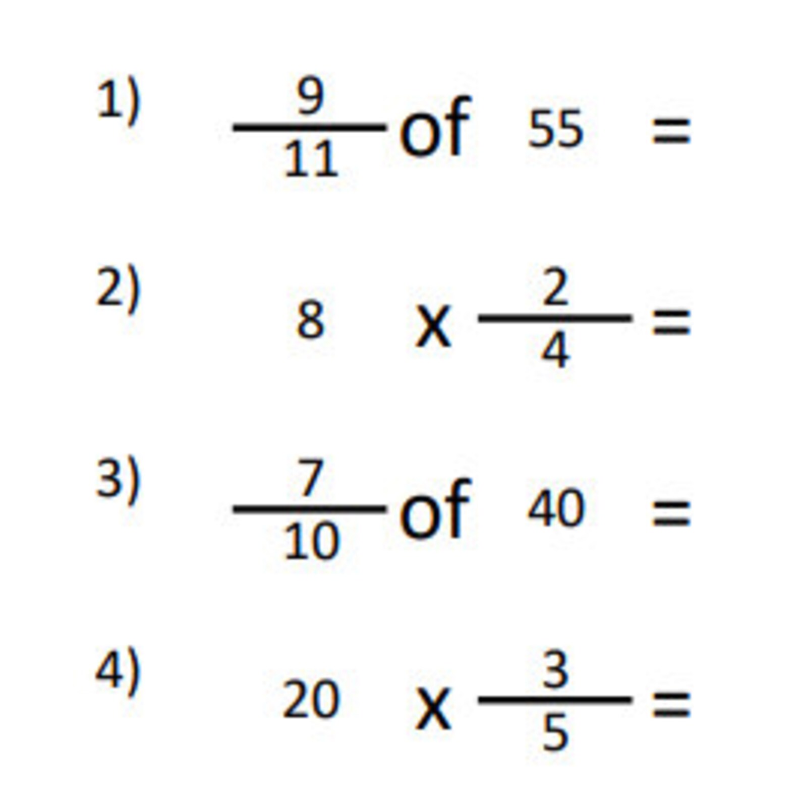 40+ Fraction Maths Worksheets - Percentage - Decimals - Fractions ...