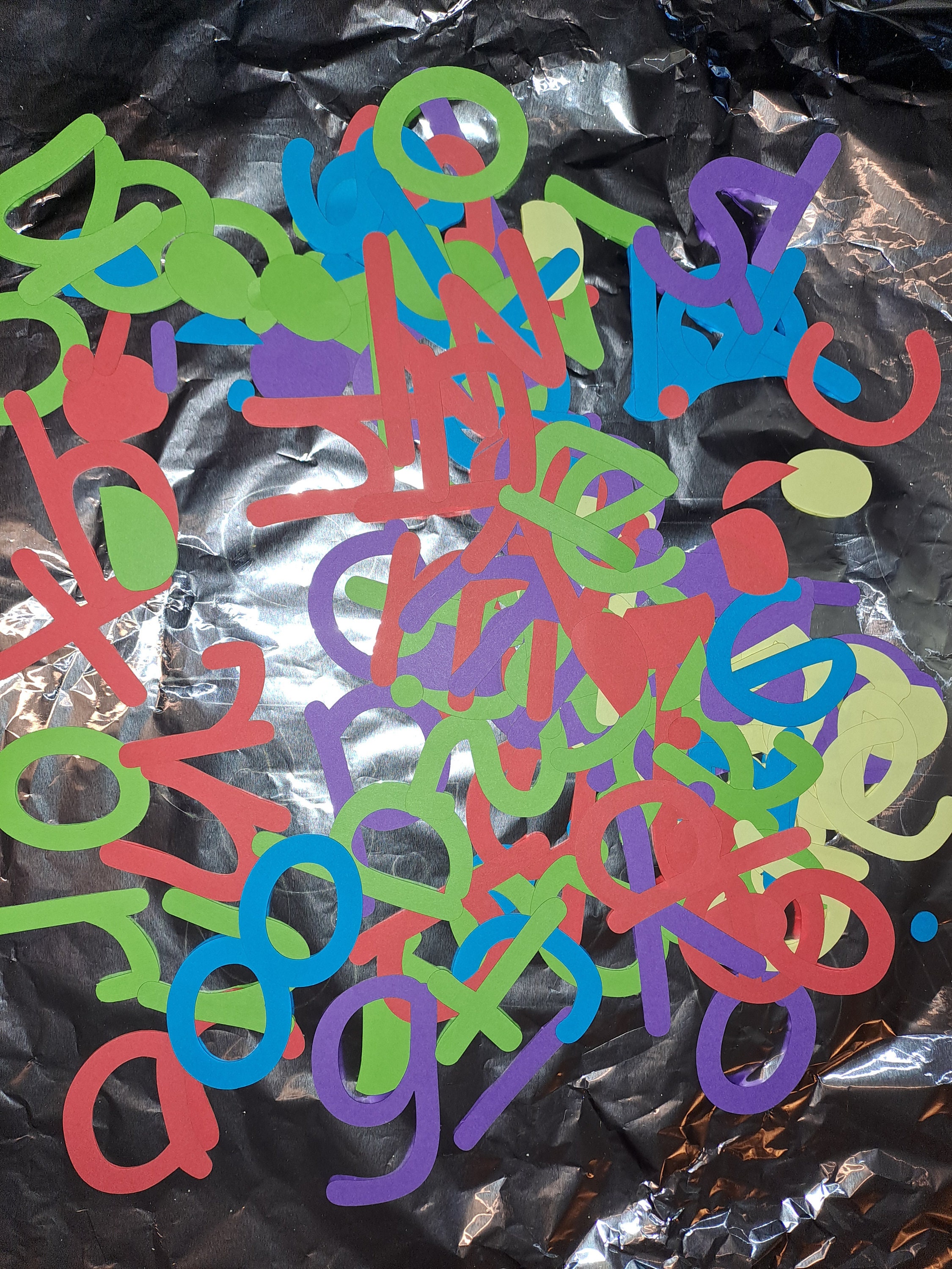 Laser Cut in 275pt Letters and Numbers in Various Coloured 80gram A4 ...