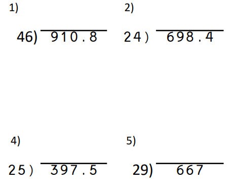 40+ Maths Worksheets - Long Division - Formal Division Questions - Etsy