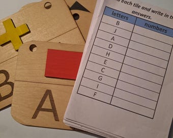 Wooden Orienteering Pack - 10 tiles and 60 sheets