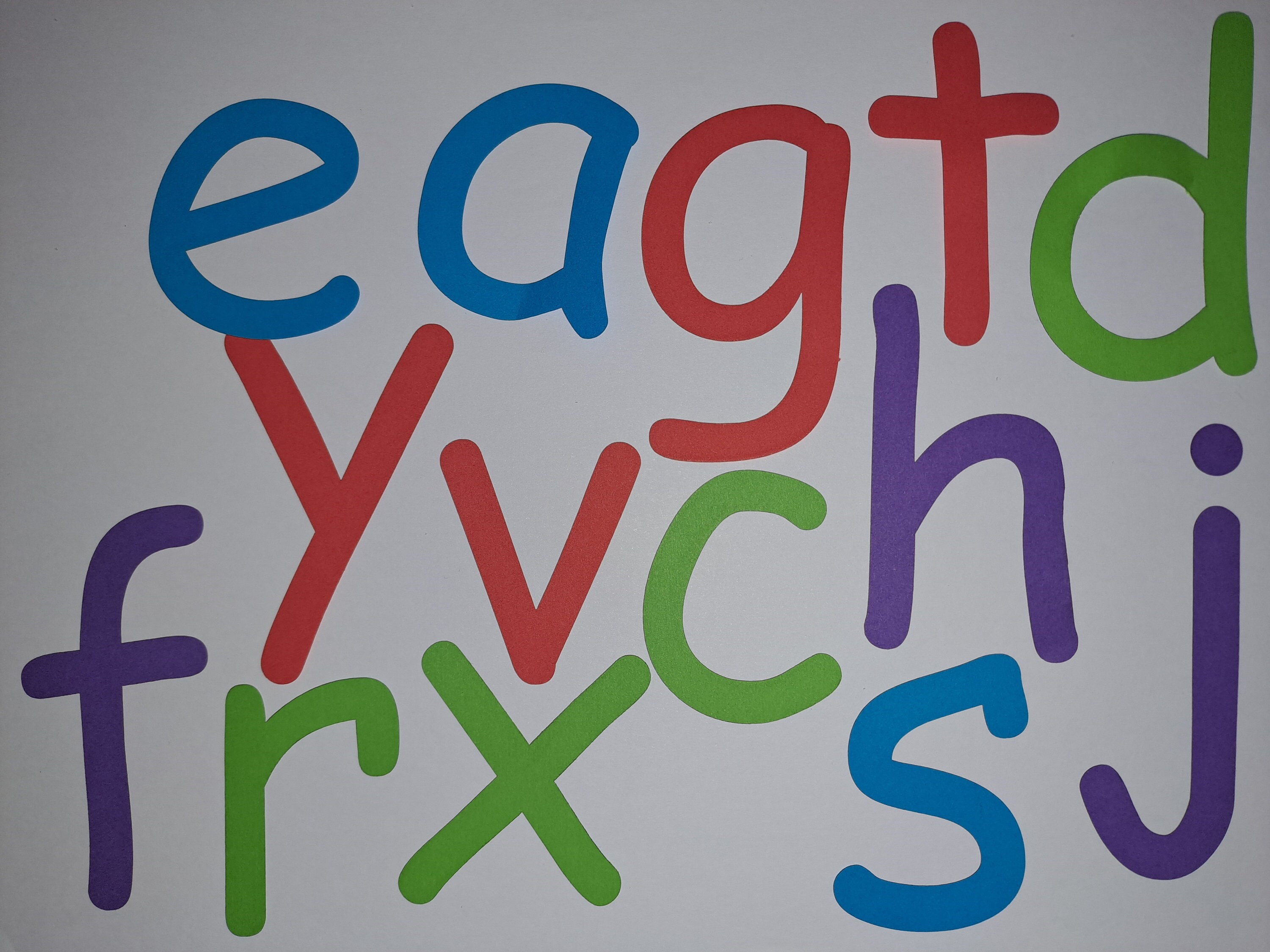 Laser Cut in 275pt Letters and Numbers in Various Coloured 80gram A4 ...