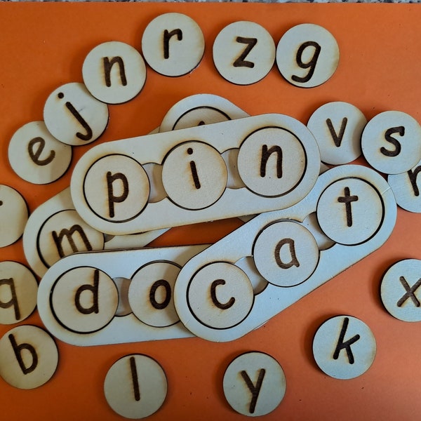 Great Phonics Resources - CVC Spelling frame  , 30mm tiles  alphabet letter , phase phonics sounds phonemes 2 to 5 including all sounds, rwi