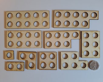 Numicon Style Wooden Maths Tiles - Standard Size - primary maths counting working out Montessori Maths Numicons