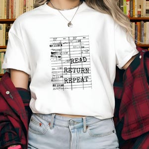 Lire Retour répéter les t-shirts rat de bibliothèque, cadeau pour bibliothécaire, t-shirts unisexes amateurs de livres, chemises de bibliothèque