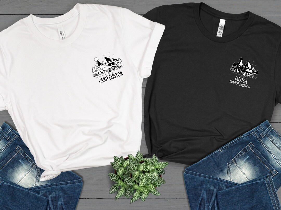 Custom Family Summer Vacation Camper Tees, Camping Family Shirts
