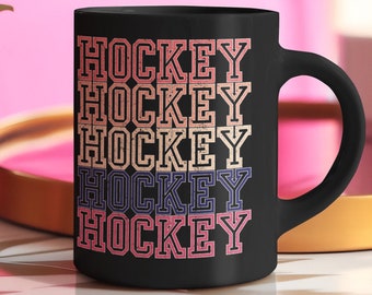 Taza de hockey retro: taza de café de cerámica de estilo vintage