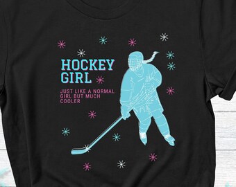 Hockey Girl Silhouette Tee – Sports Graphic T-Shirt
