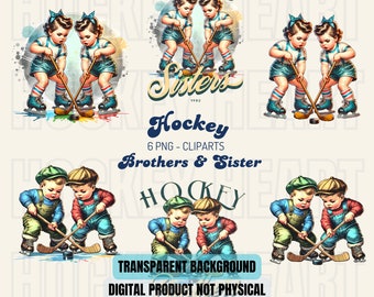 Retro Hockey Design PNG: Sport Team Clipart (Digital Download)