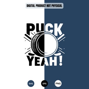Hockey Puck Design Svg, Puck Yeah Hockey Design, Printable Ice Hockey, Funny Hockey Files, Hockey Svg, Hockey Sticks Png, Ice Hockey Art