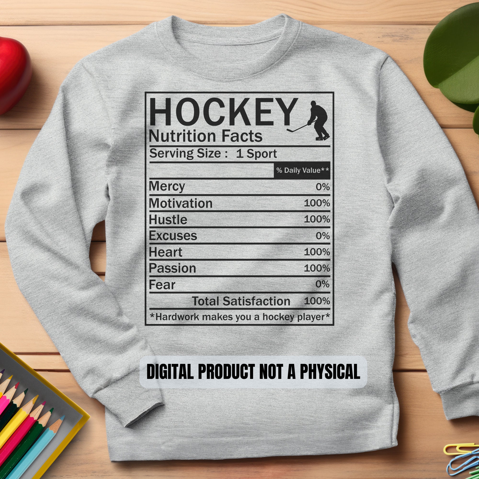 SVG Hockey Nutrition, Hockey Facts, Sports Nutrition Facts Printable