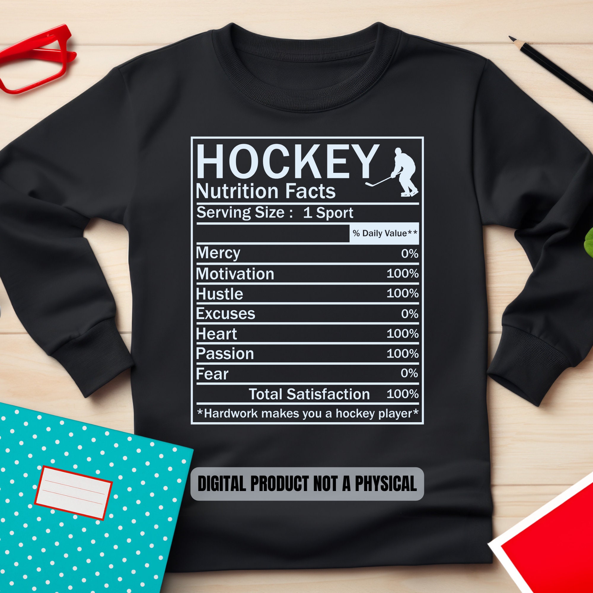 SVG Hockey Nutrition, Hockey Facts, Sports Nutrition Facts Printable