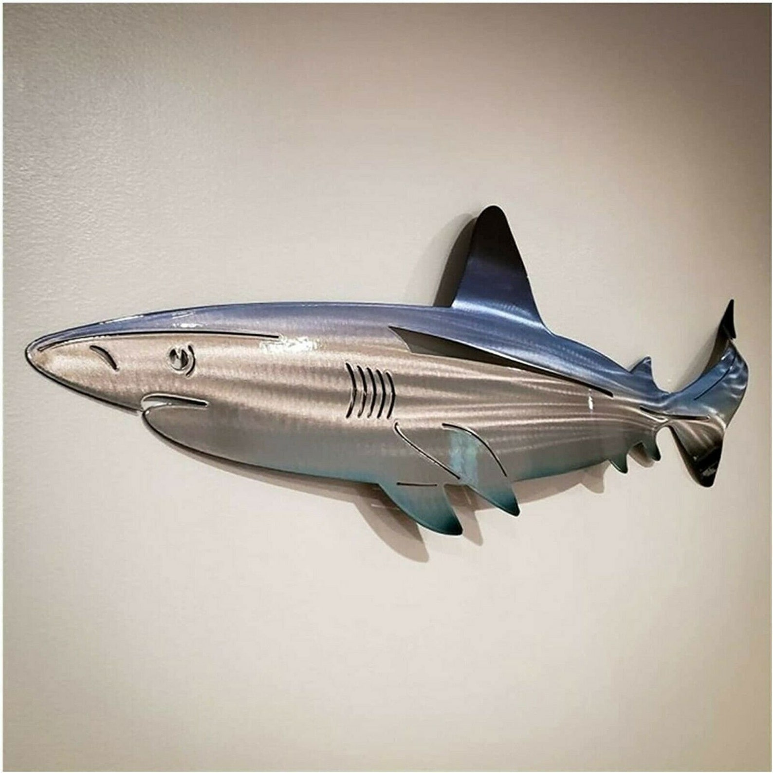 Shark Metal Wall Art Decor Ocean Fish Decoration Etsy