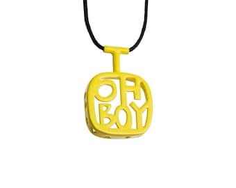 Oh Boy Yellow Pendant on a Chain
