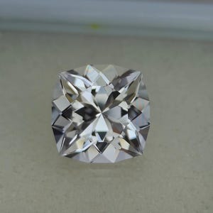 Precision Cut, 7.30 Ct Lab White Sapphire, 11 MM Cushion Cut White Sapphire, Clear Sapphire, Loose White Sapphire, Sapphire Gemstone, Gem
