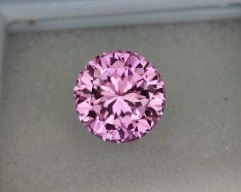 Precision Cut, 11mm Lab Grown Pink Sapphire: 6.90 ct  Loose Gemstone