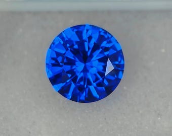 Precision Cut - 4 ct  Blue Spinel, 10 MM Diamond Cut Deep Blue Spinel, Loose Spinel, Gemstone, Royal Blue Spinel, Diamond Cut Spinel