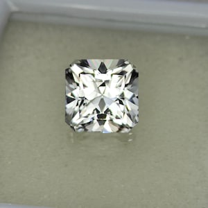 Precision Cut, 6.50 Ct Lab White Sapphire, 10 MM Asscher Cut Colorless Sapphire, Flawless Ceylon White Sapphire, Loose Gemstone, Sapphire