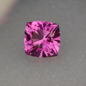 Precision Cut- 3.25 ct Lab Pink Sapphire, 8 MM Cushion Cut Pink Sapphire, Flawless Pink Sapphire, Sapphire, Custom Cut Sapphire Gemstone