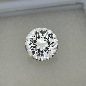 Precision Cut, 4.35 Ct Lab White Sapphire, 10 MM Round Cut White Sapphire, Clear Sapphire, Loose White Sapphire, Sapphire Gemstone